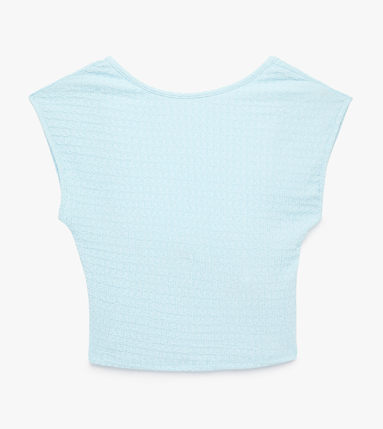 Koton  Cropped Tops - Light Blue Cropped Tops