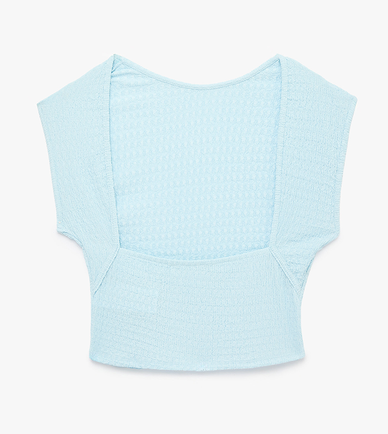 Koton  Cropped Tops - Light Blue Cropped Tops