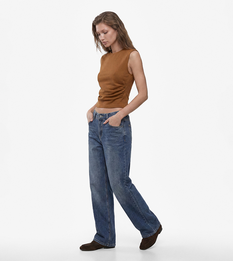 Koton  Sleeveless Tops - Brown Sleeveless Tops