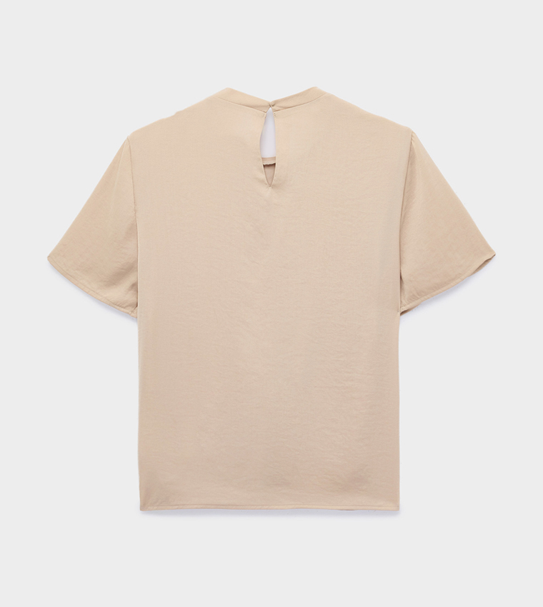 Koton  Short Sleeve T-Shirts - Beige Short Sleeve T-Shirts