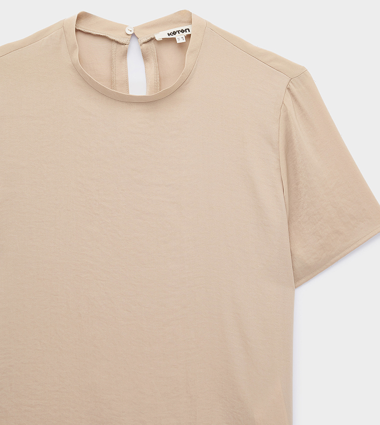 Koton  Short Sleeve T-Shirts - Beige Short Sleeve T-Shirts