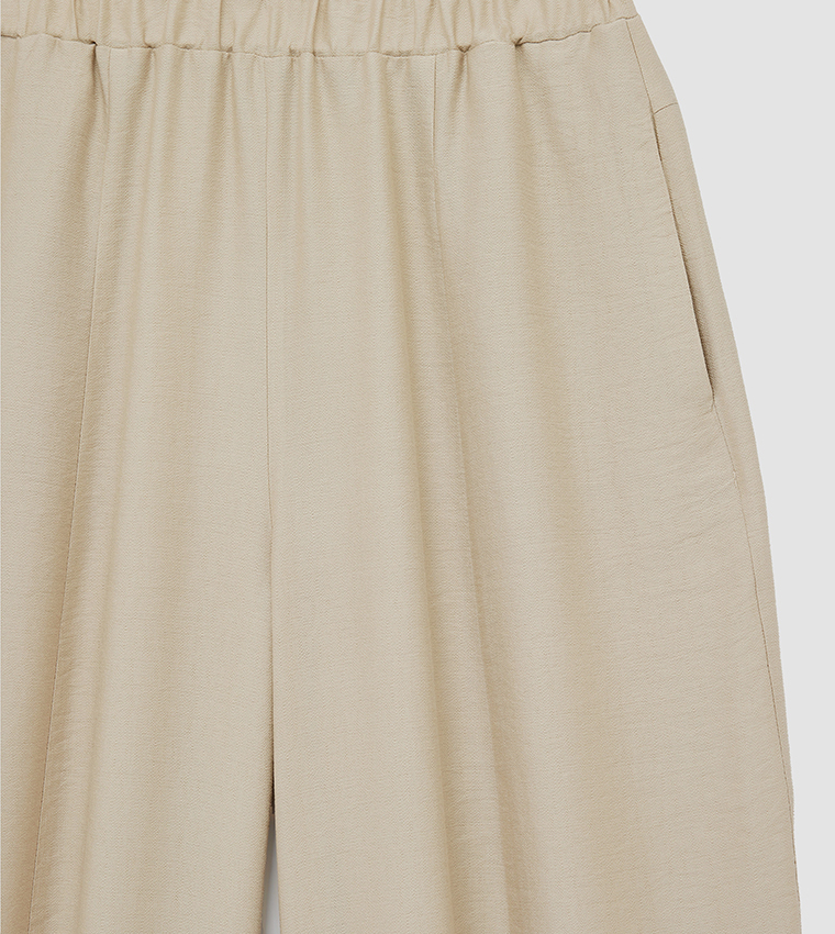 Solid Relaxed Fit Bubble Trousers