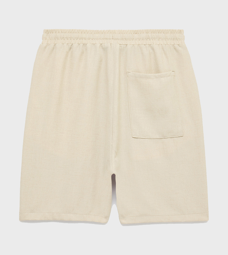 Solid Drawstring Shorts