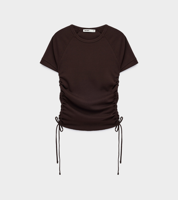 كوتون  توبات قصيرة - بني  Cropped Tops