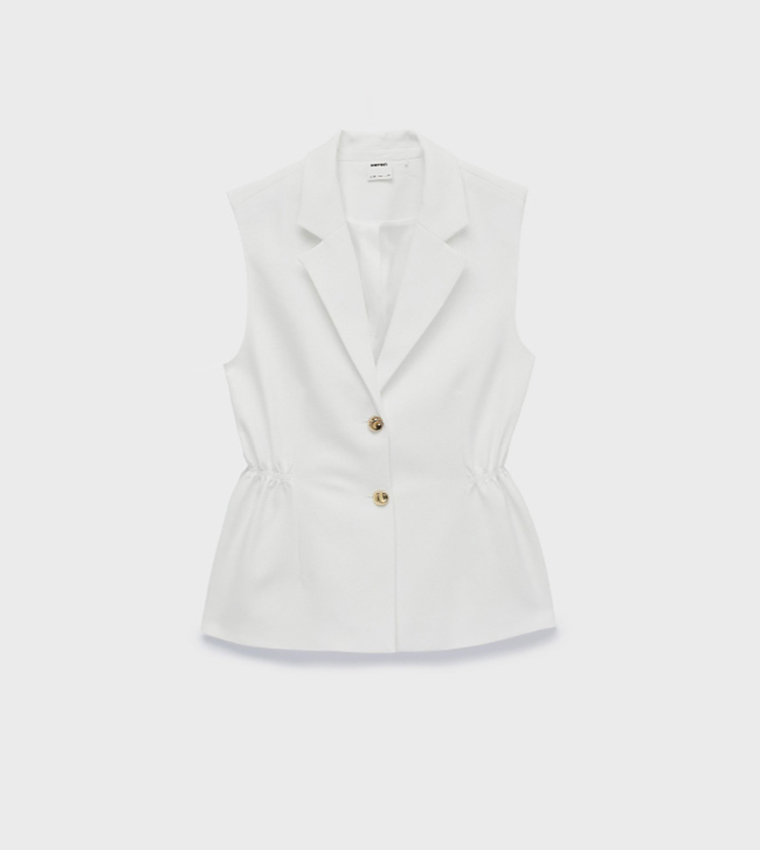 Solid Lapel Collar Waistcoat
