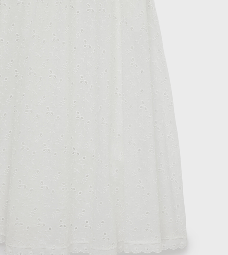 Openwork Flared Maxi Skirt