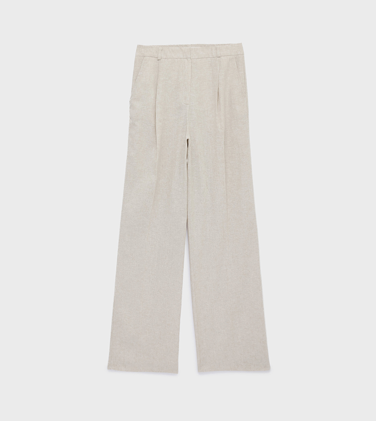 Solid Wide Leg Trousers