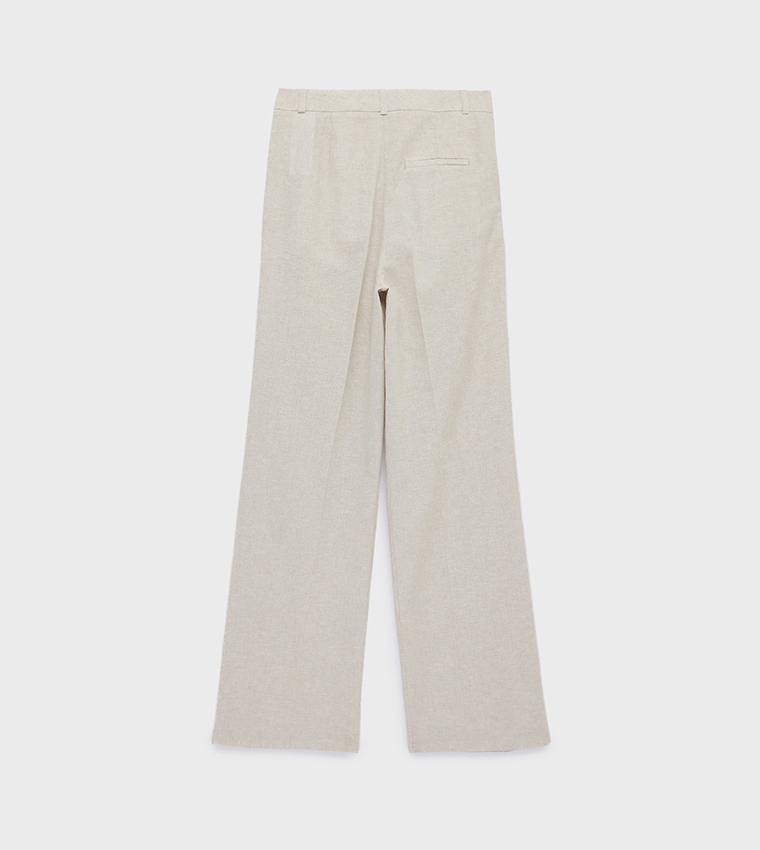 Solid Wide Leg Trousers