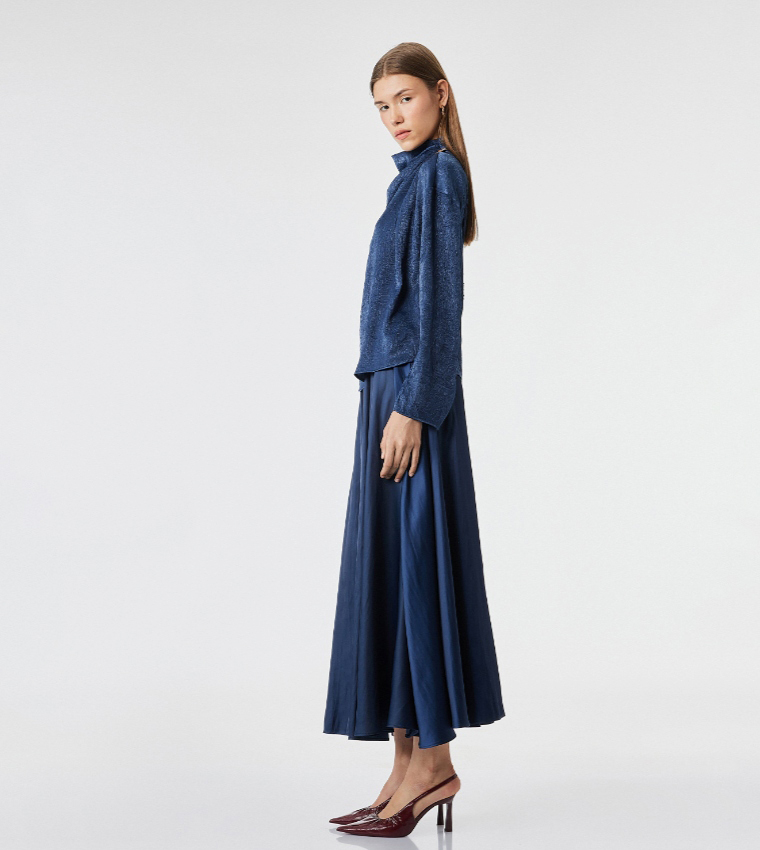Koton  Midi Skirts - Navy Midi Skirts