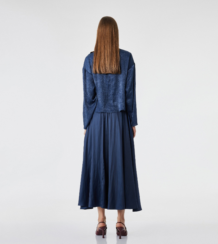 Koton  Midi Skirts - Navy Midi Skirts