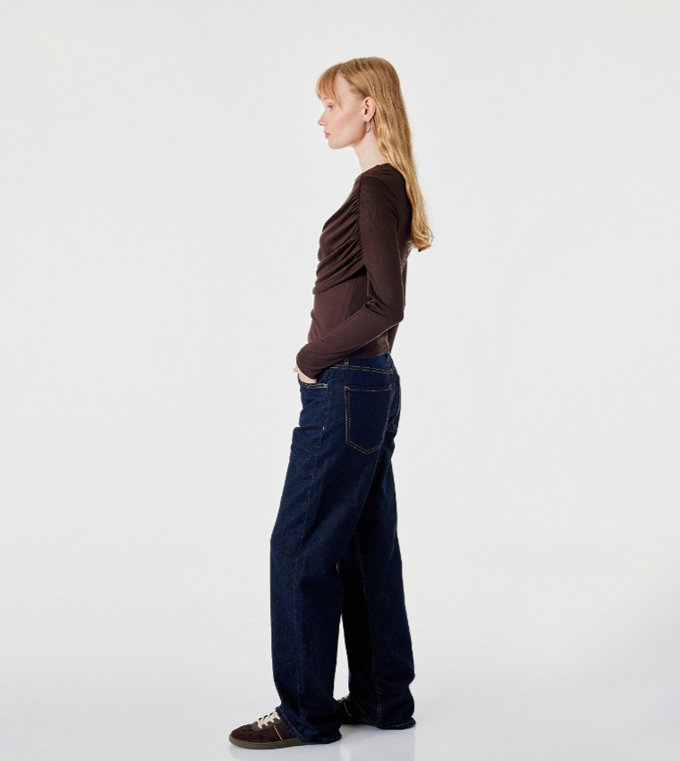 كوتون  تيشيرتات كم طويل  - بني  Long Sleeve T-Shirts