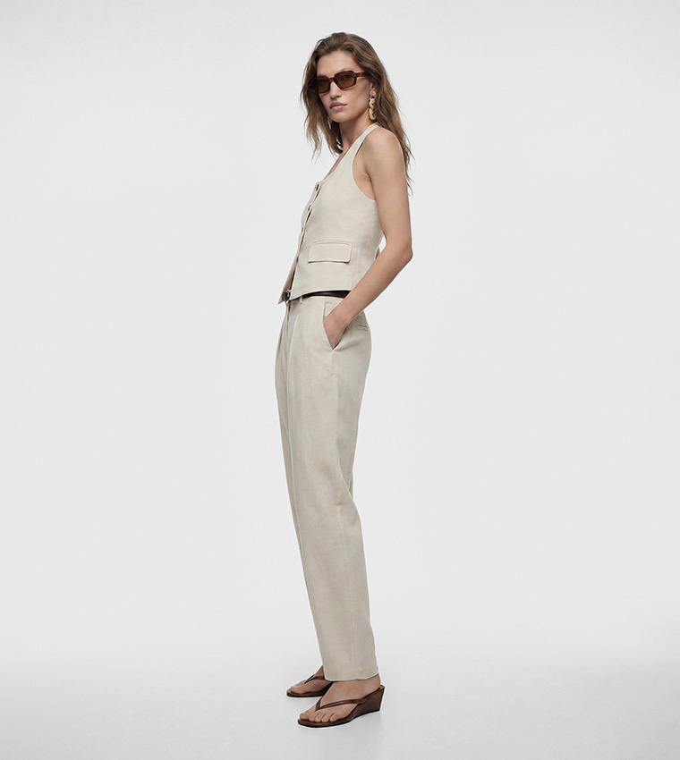 Solid Relaxed Fit Trousers
