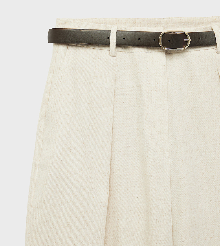Solid Relaxed Fit Trousers