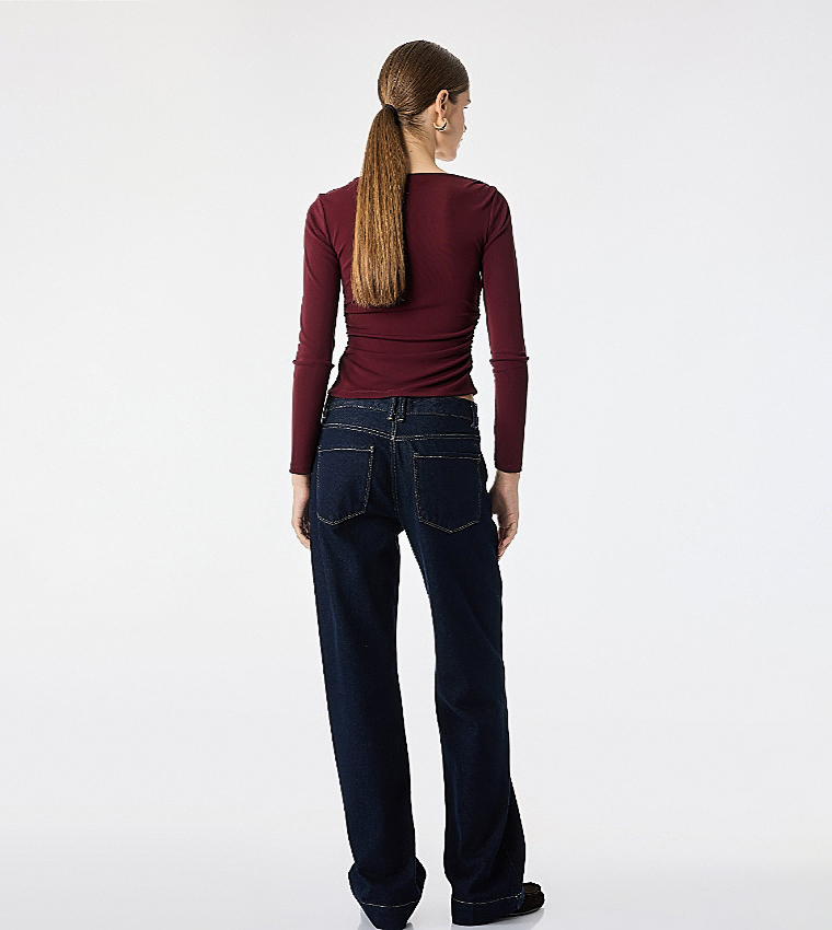 Solid Boat Neck Top