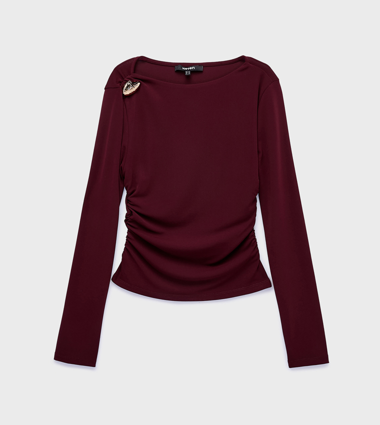 Solid Boat Neck Top