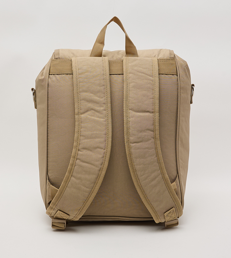 Solid Flap Multi Pocket Backpack