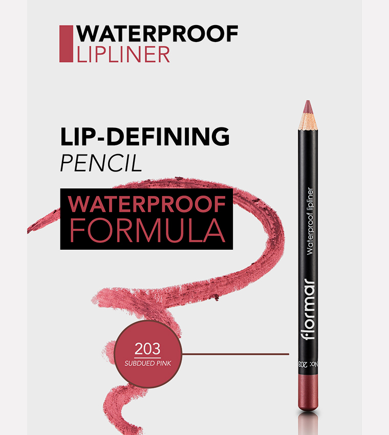 Waterproof Lipliner Pencil - 203 Subdued Pnk, 4.5g