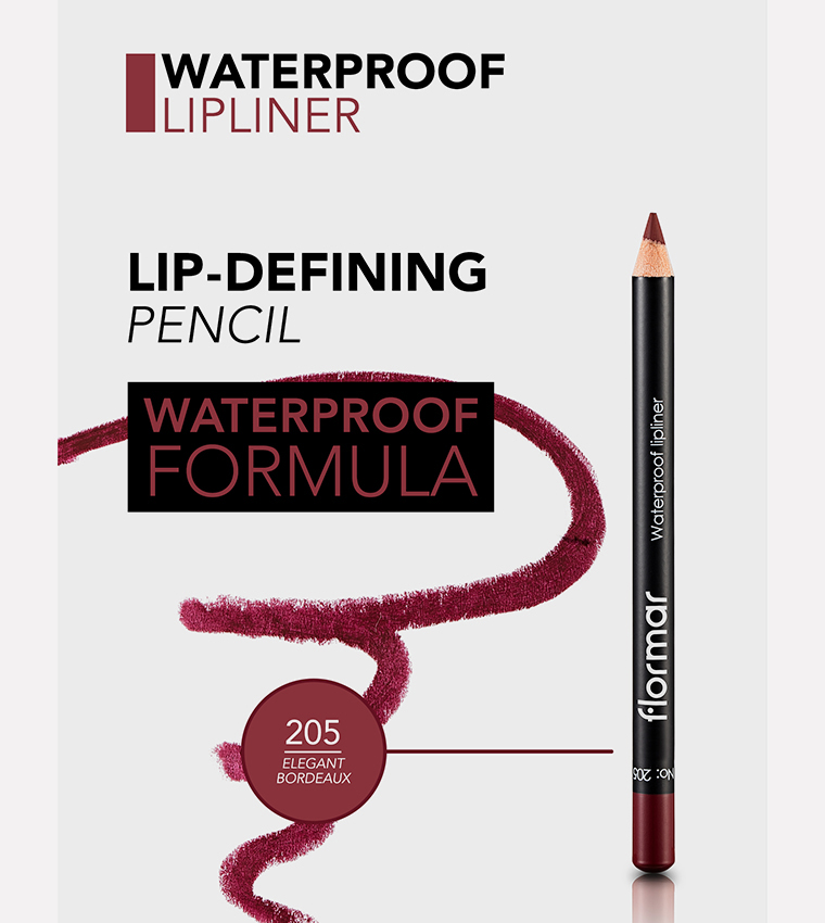 Waterproof Lipliner Pencil - 205 Elgnt Bordx, 4.5g