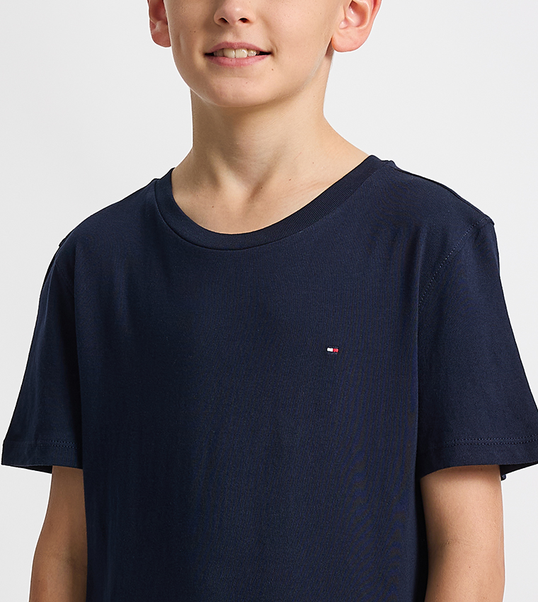 Solid Crew Neck Short Sleeves T-Shirt