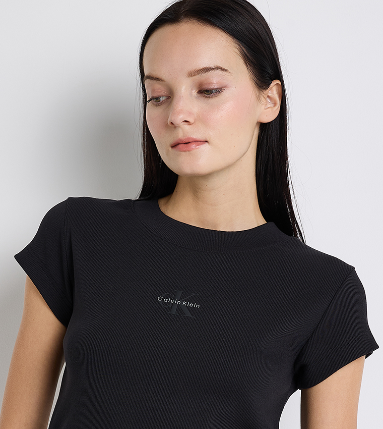 Monogram Printed Cropped T-Shirt