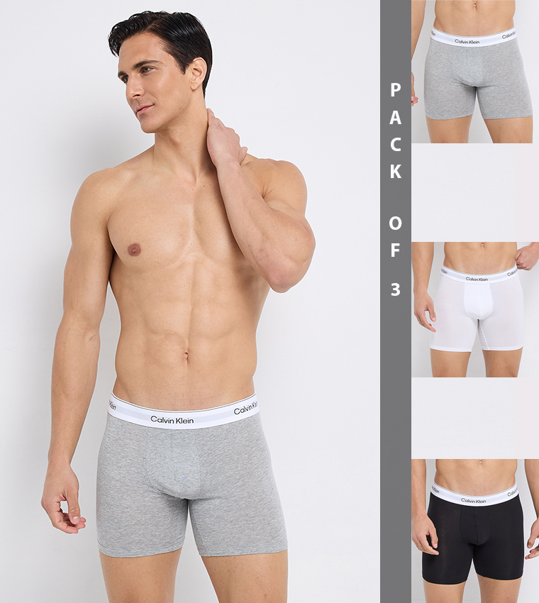 Pack of 3 Logo Waistband Boxer Briefs