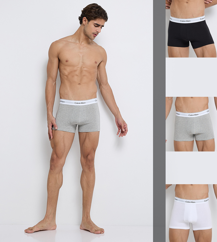 Pack of 3 Logo Waistband Trunks