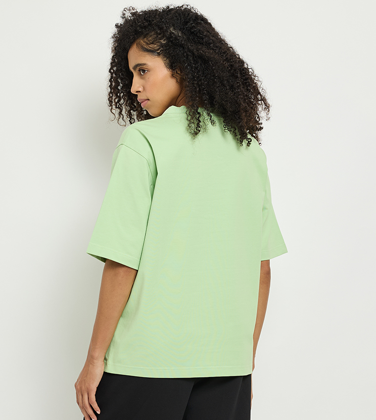 Logo Embroidered Crew Neck T-Shirt