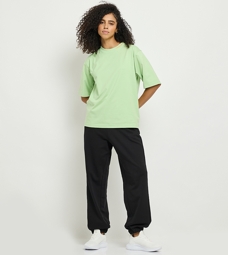 Logo Embroidered Crew Neck T-Shirt