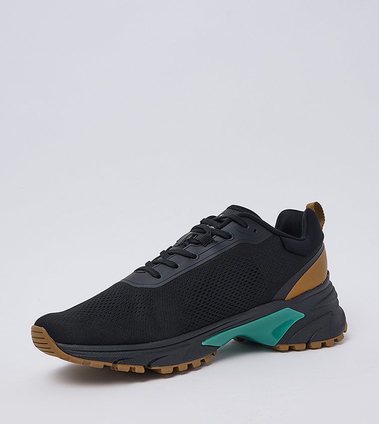 Logo Detail Lace-Up Runner Sneakers