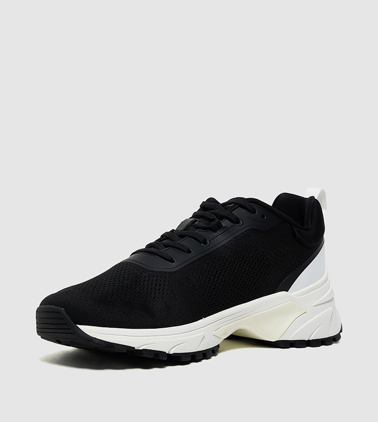 HIKE RUNNER TECH Knitted Lace-Up Shoes