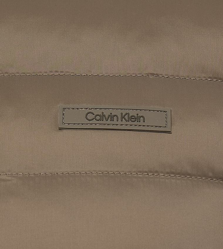 Solid Zip Puffer Jacket