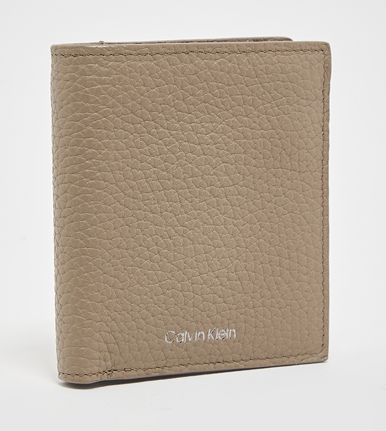 Textured Leather Bi-Fold Wallet