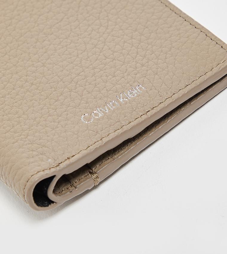Textured Leather Bi-Fold Wallet