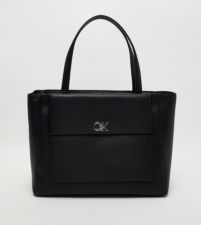 Textured Front-Pocket Shoulder Bag