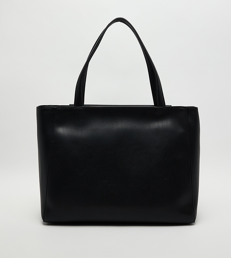 Textured Front-Pocket Shoulder Bag