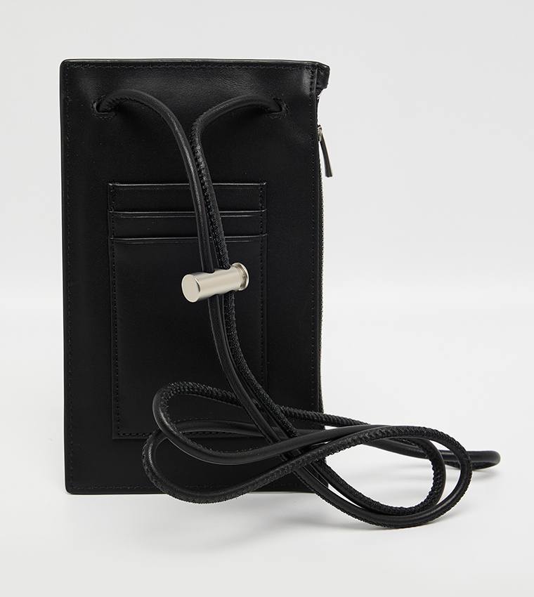 Logo Detail Phone Crossbody Bag with Airpod Pouch