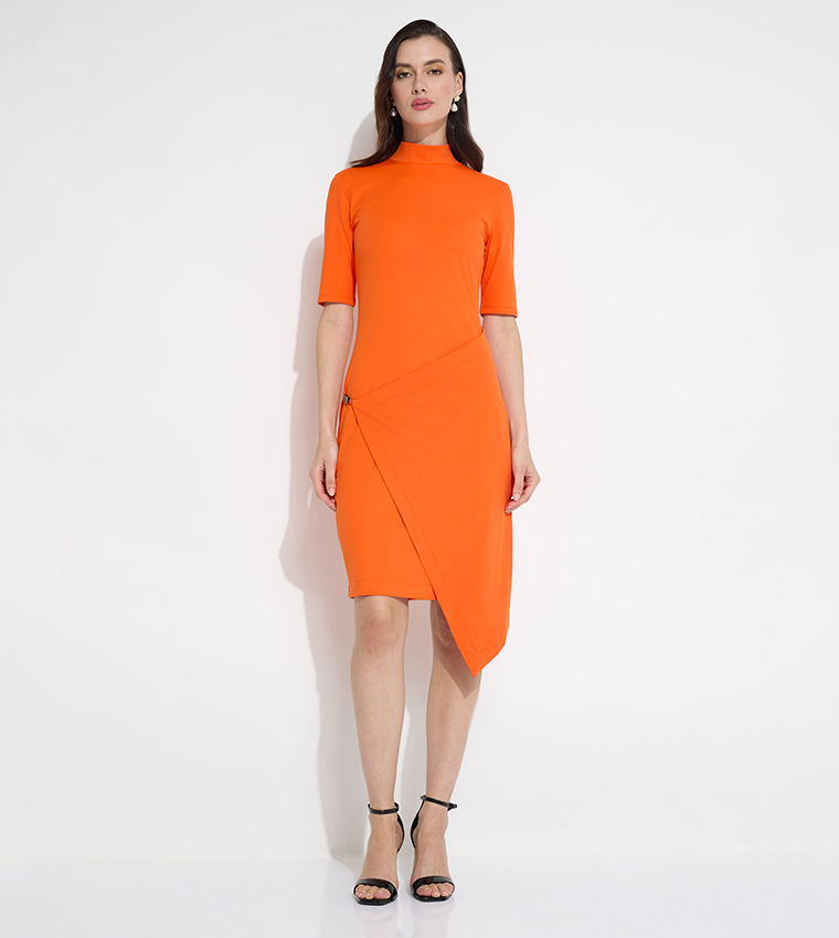 Stretch Jersey Asymmetric Dress
