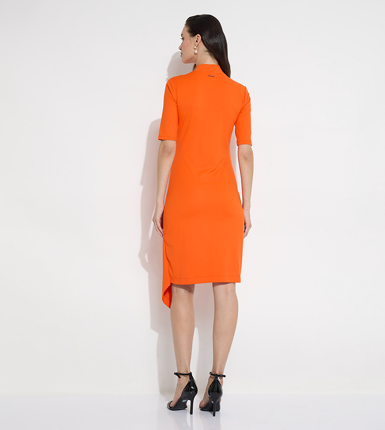 Stretch Jersey Asymmetric Dress