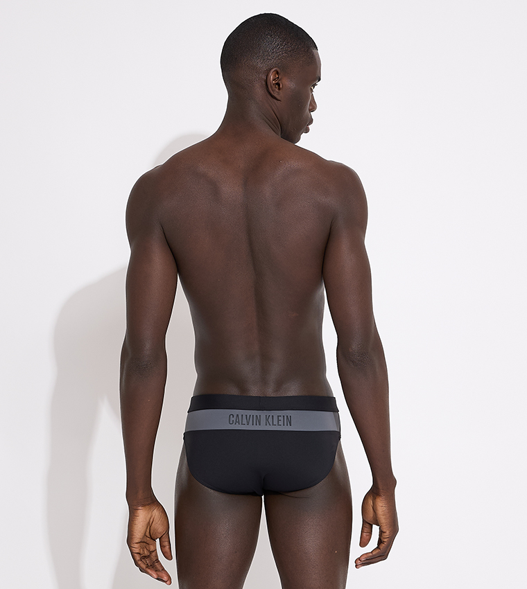 Solid Elastic Waistband Brief