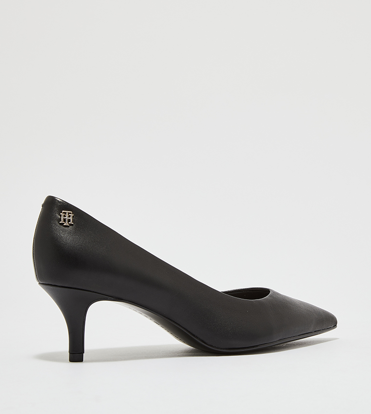 Solid Mid Heeled Pumps