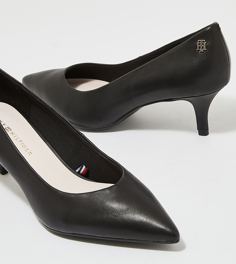 Solid Mid Heeled Pumps