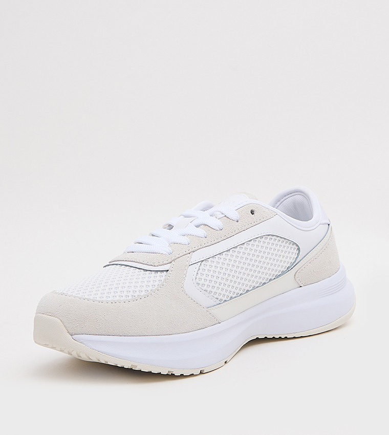 Flag Detail Lace-Up Sneakers