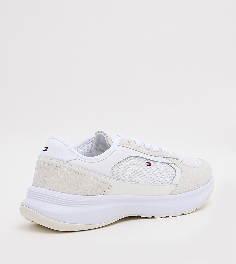 Flag Detail Lace-Up Sneakers