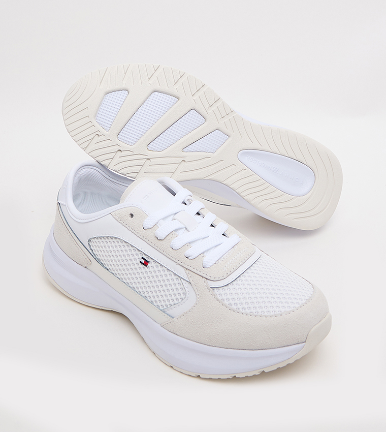 Flag Detail Lace-Up Sneakers