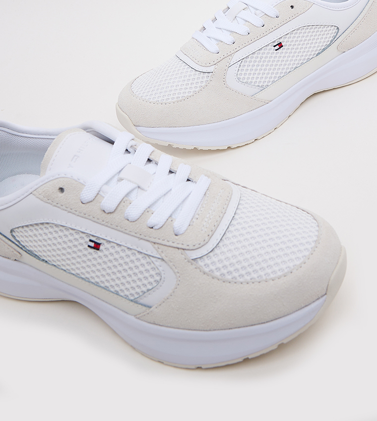 Flag Detail Lace-Up Sneakers