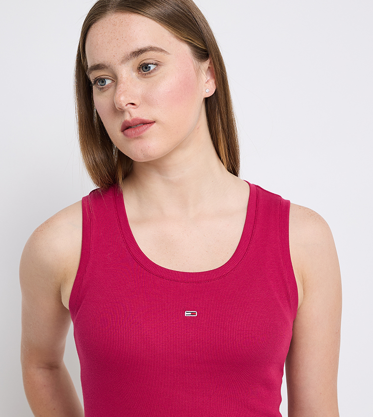 Ribbed Sleeveless Tank Dress