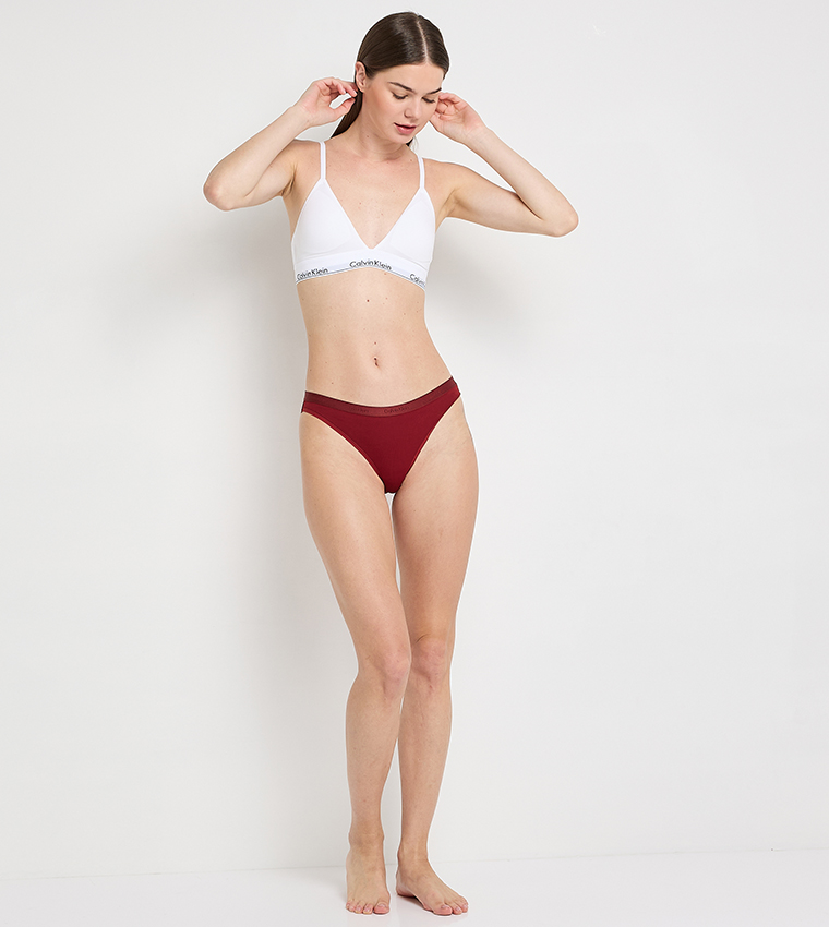 Logo Detail Lightly Lined Triangle Bra