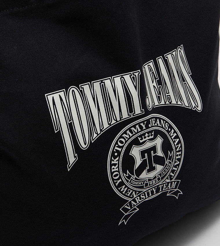 Logo Printed Canvas Tote Bag