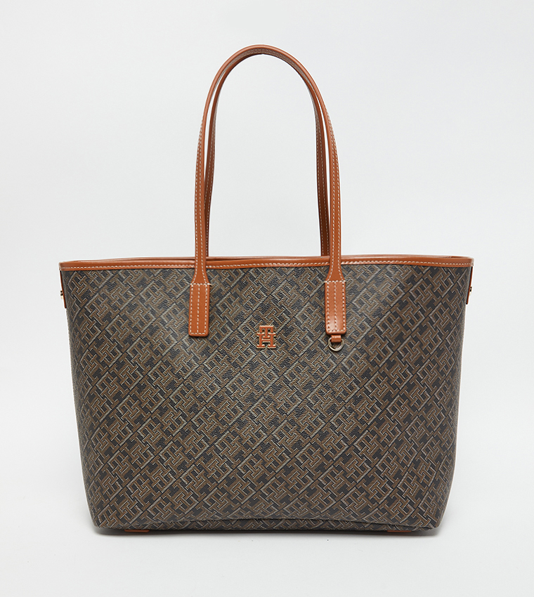 Monogram Patterned Tote Bag Set