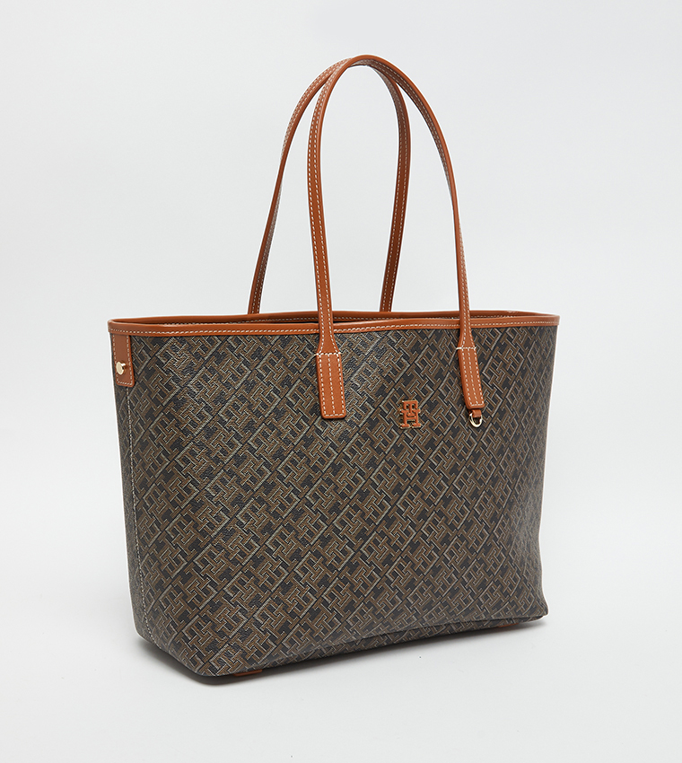 Monogram Patterned Tote Bag Set